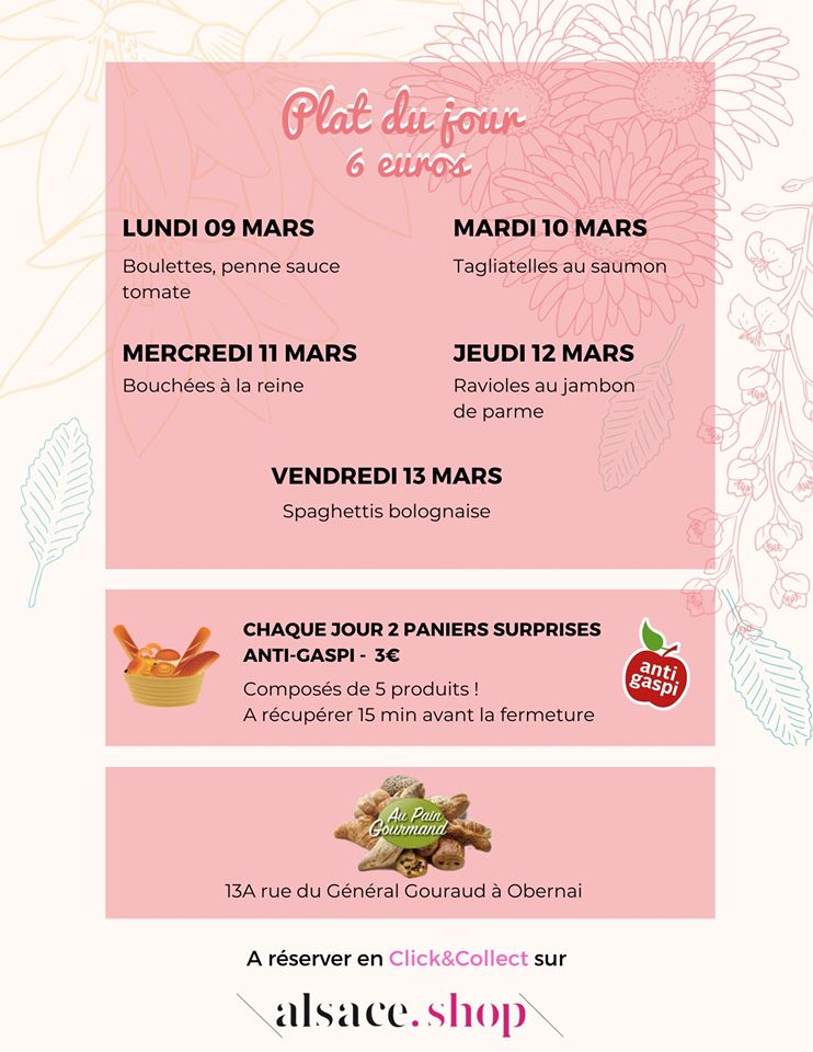 plat du jour de la semaine Saverne