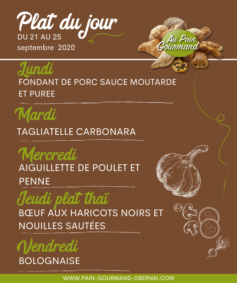 plat du jour &agrave; emporter ou sur place Illkirch-Graffenstaden 0