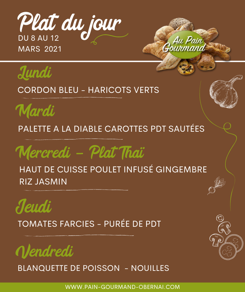 Plat cuisin&eacute; pour cette semaine sur Obernai Saverne