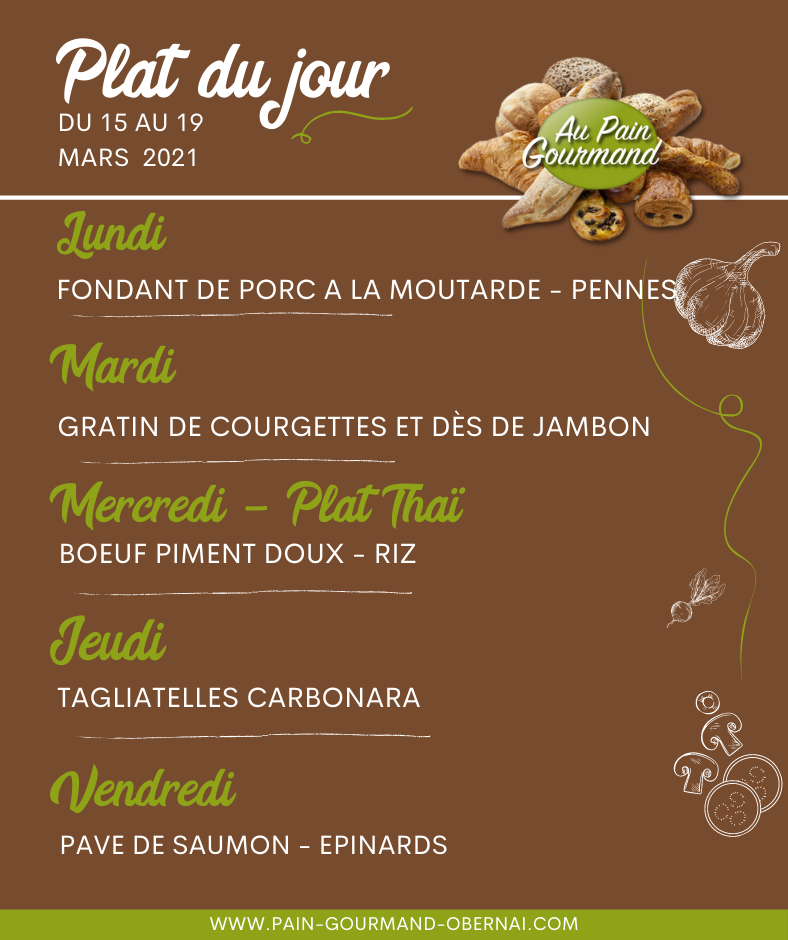 plat du jour a emporter de cette semaine S&eacute;lestat