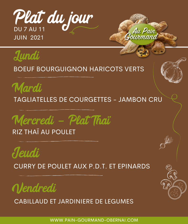 Plat du jour obernai Brumath