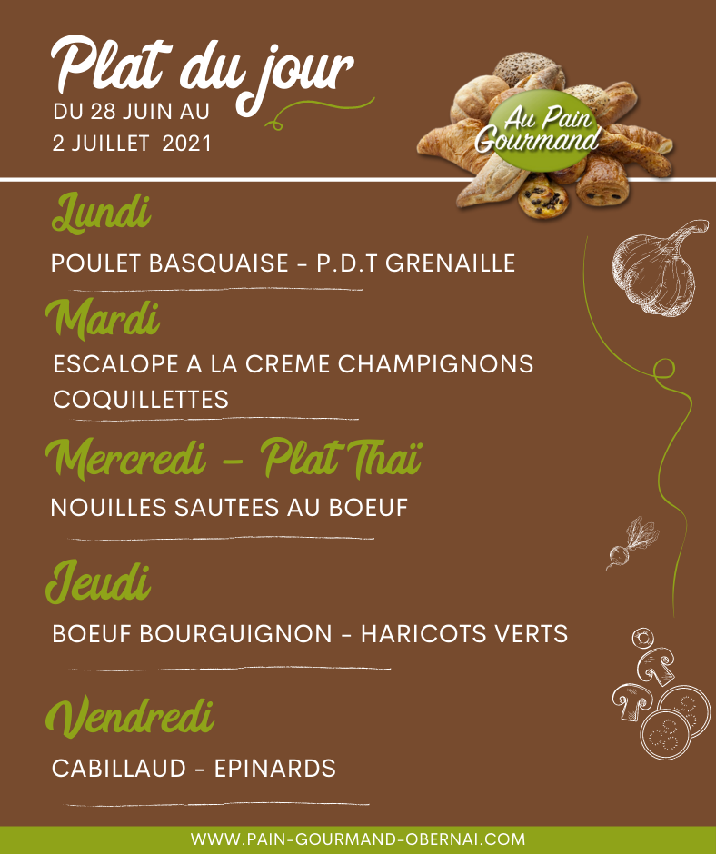 Plat du jour a obernai cette semaine Lingolsheim